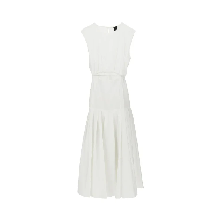 PINKO Poplin midi dress with cut-out detail Woman 38