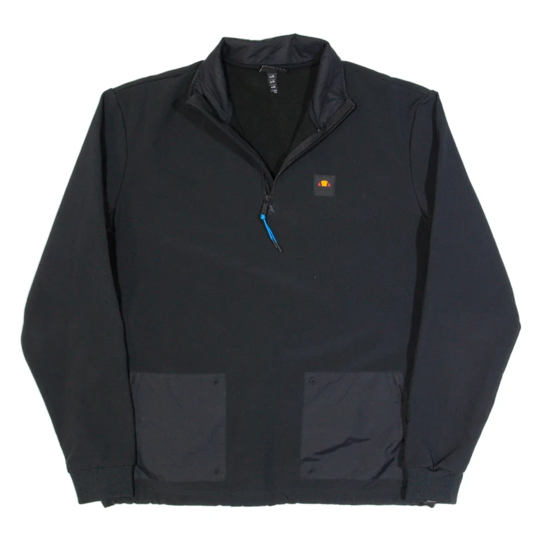 ELLESSE Mens Pullover Jacket Black M