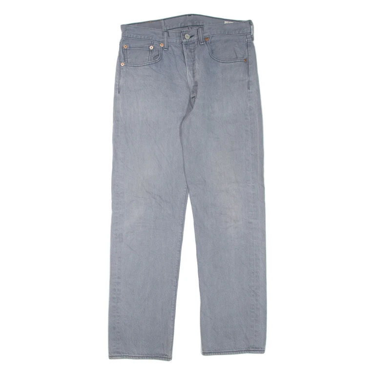 LEVI'S 501 Jeans Womens Grey Regular Straight W32 L32