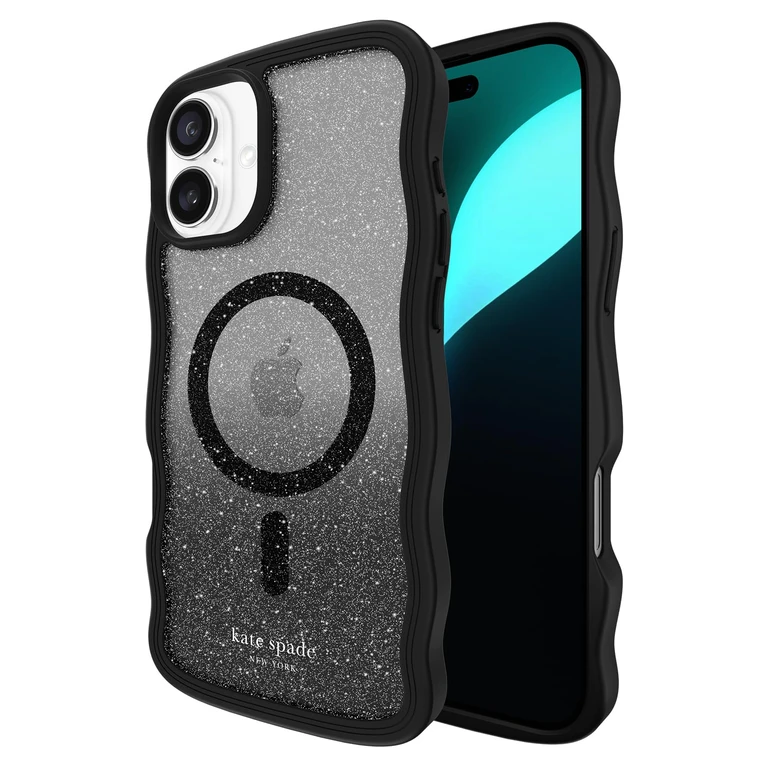 new york iPhone 16 Plus Case - Compatible with MagSafe - Designer Phone Case - Wavy Nightfall