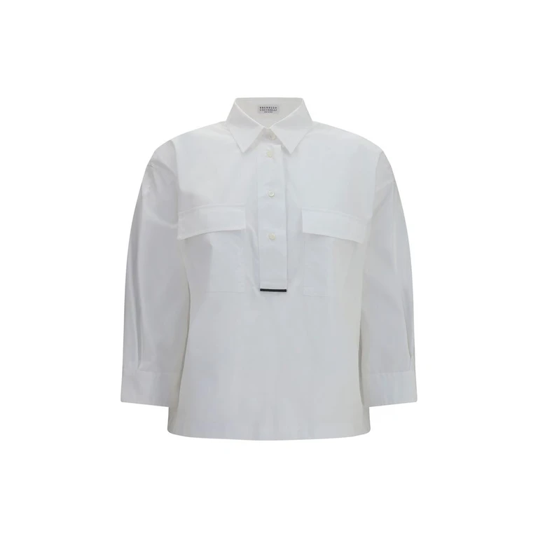 Brunello Cucinelli White Cotton Dress Shirt - Women
