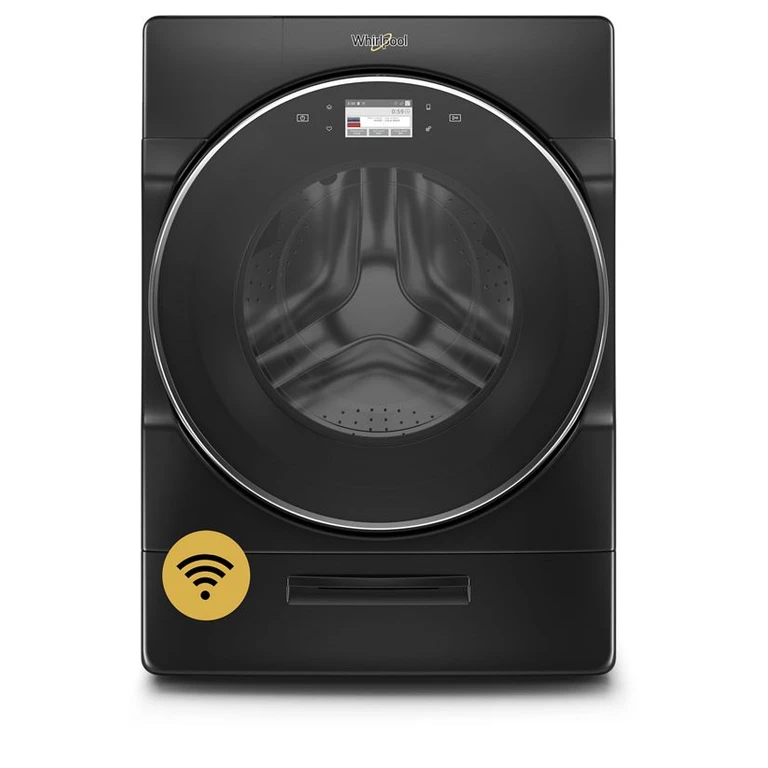 5.0 cu. ft. Smart Front Load Washer with Load & Go in Black Shadow, XL Plus Dispenser