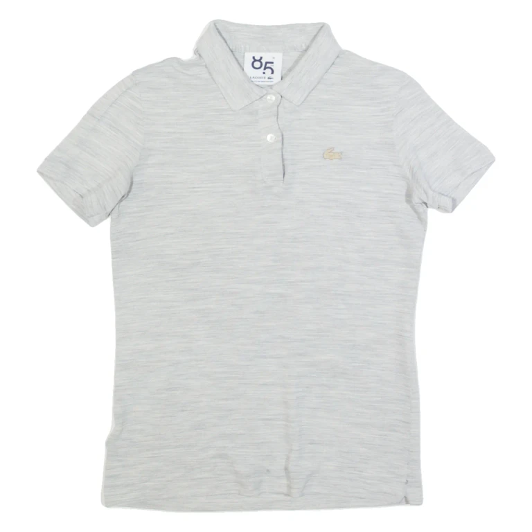 LACOSTE Womens Polo Shirt Grey S