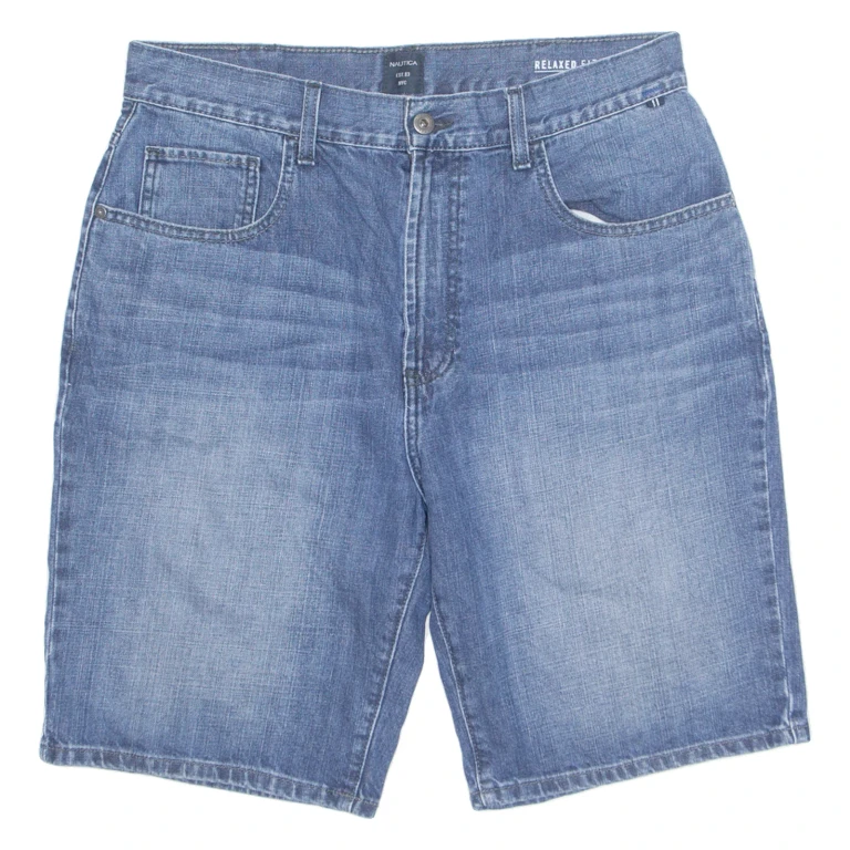 NAUTICA Mens Denim Shorts Blue M W34