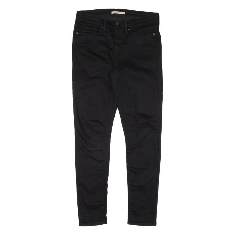 LEVI'S Womens Trousers Black Slim Skinny W29 L30