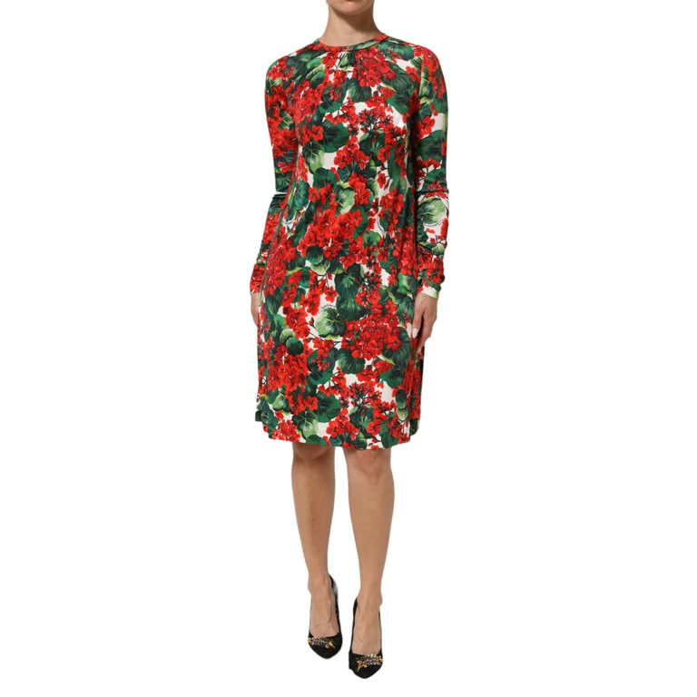 Dolce & Gabbana Multicolor Floral Short Portofino Dress - Women