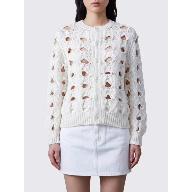 COMME DES GARÇONS Openwork Crewneck Cardigan with Ribbed Trims (GQN0160512)