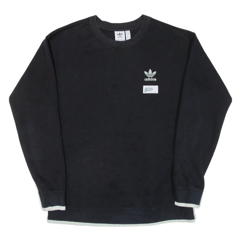 ADIDAS Womens Sweatshirt Black UK 10