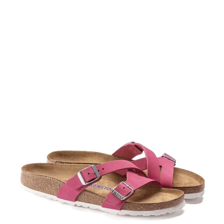 Yao Soft Footbed Nubuck Leather Fuchsia Tulip