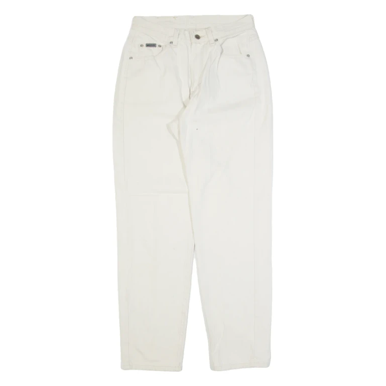 LEE Womens Jeans Cream Regular Tapered 90s W26 L30