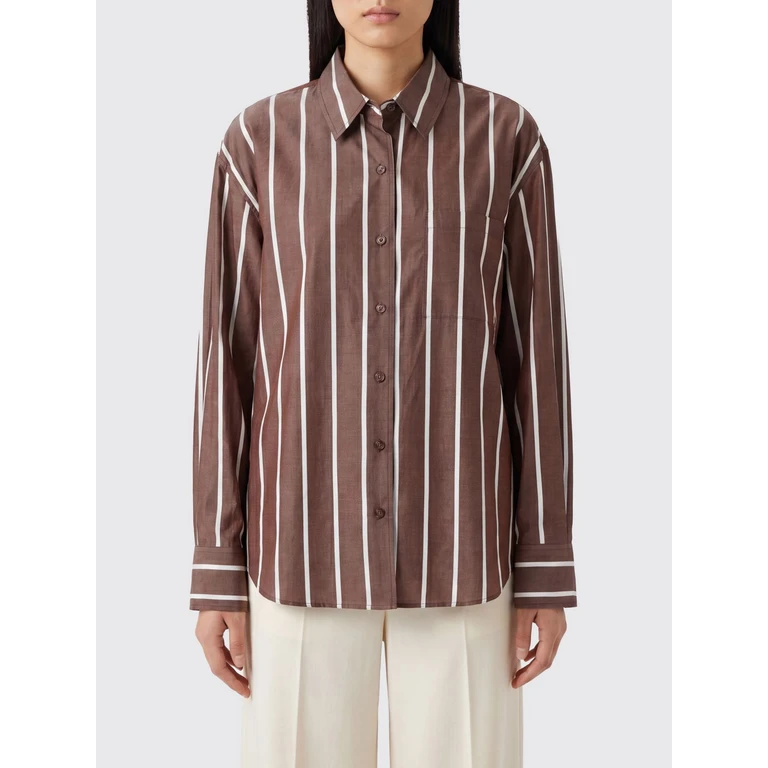 Relaxed Fit Striped Cotton Shirt with Dropped Shoulders (RA8L26SSMCORSWST)