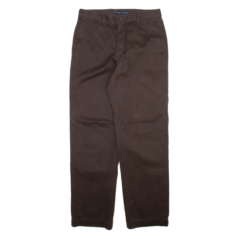 TOMMY HILFIGER Mens Trousers Brown Regular Straight W31 L32