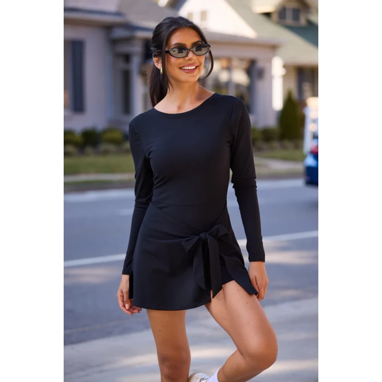 On My Terms Black Active Dress