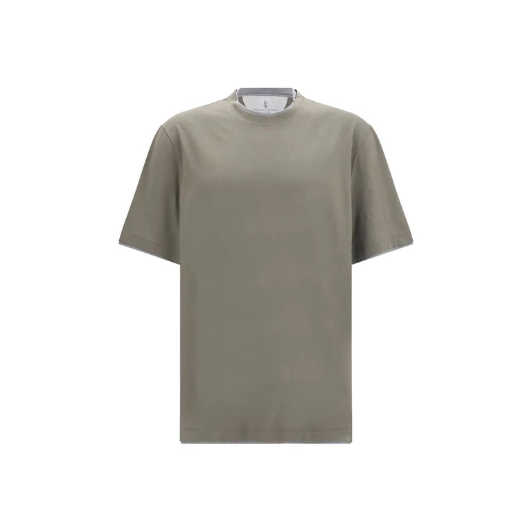 Bicolor Cotton T-Shirt - Men
