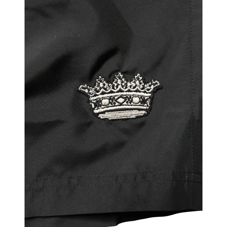 Dolce & Gabbana Black Polyester Drawstring Men Shorts Swimwear - Men