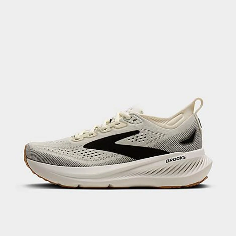Women's Glycerin 23 Running Shoes (Wide Width) in White/Black/Biscuit Size: 6.0