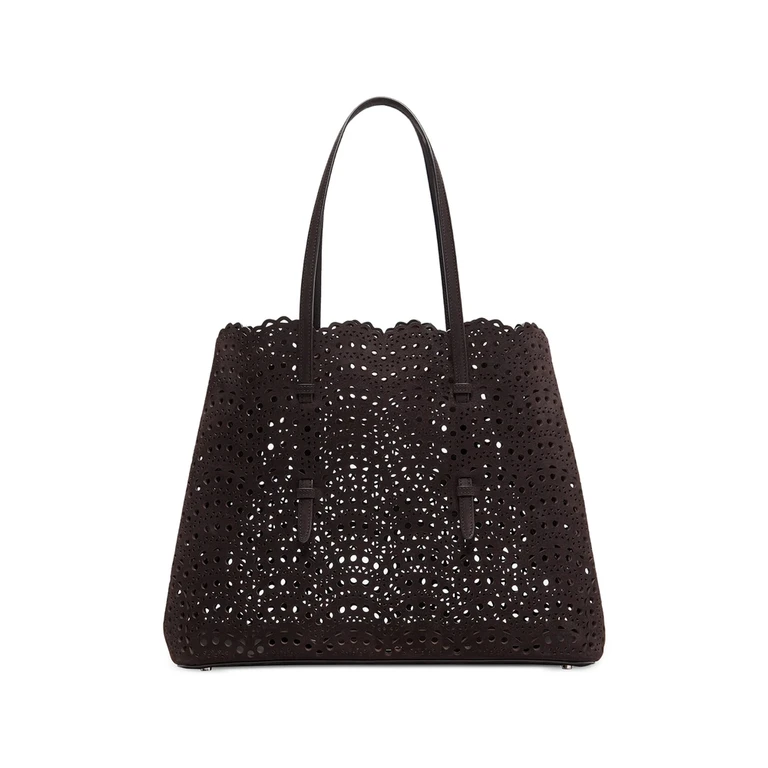 Mina Laser-cut Nubuck Tote Bag
