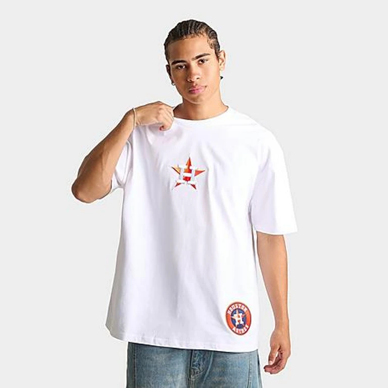 Pro Standard Men's Houston Astros MLB Wingspan T-Shirt in White Size: Small
