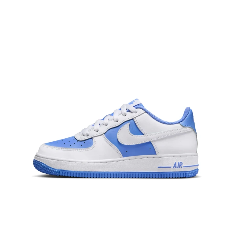 Grade School Air Force 1 Low 'White Light Blue' Gs Sneakers