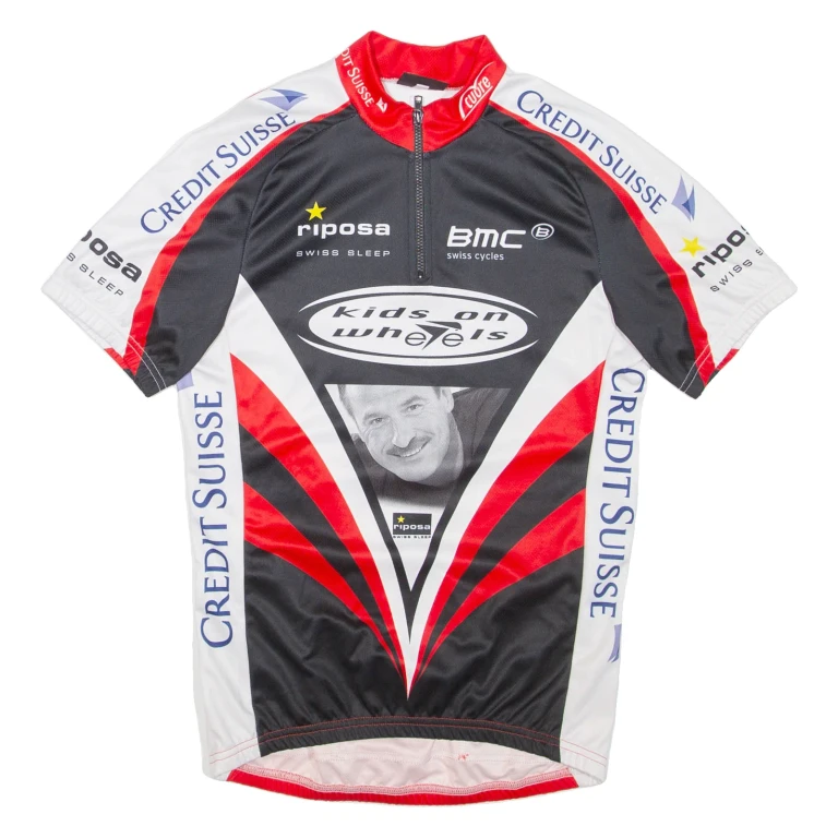 CUORE SWITZERLAND Cycling Mens T-Shirt Red 1/4 Zip M
