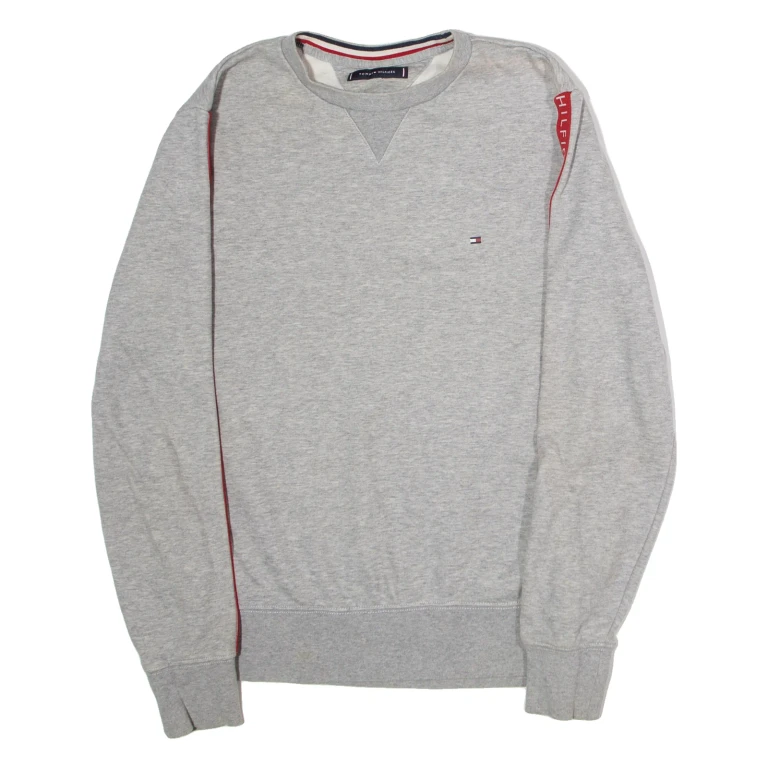 TOMMY HILFIGER Mens Sweatshirt Grey Crew Neck M
