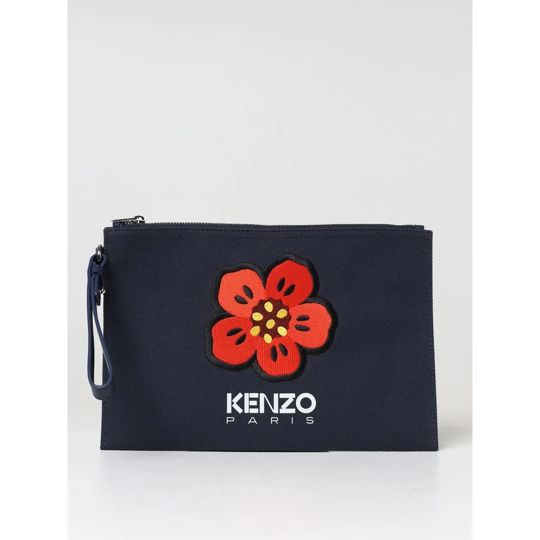 canvas clutch with logo (FD65PM902F3476)