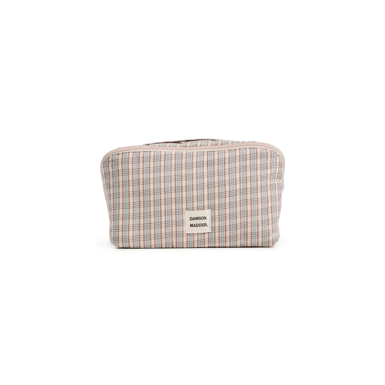 Damson Madder Large Check Wash Bag Ginger One Size