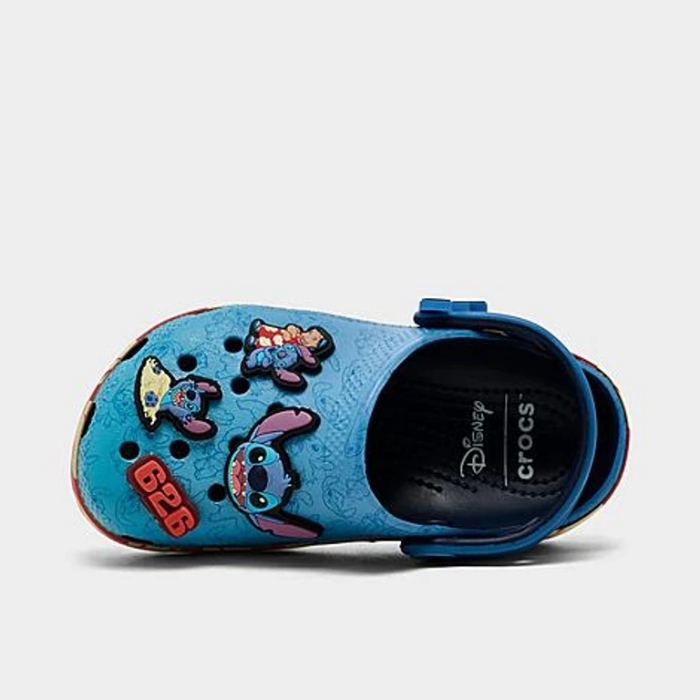 Kids Toddler x Lilo & Stitch Classic Clog Shoes in Blue Multi Size: 4.0