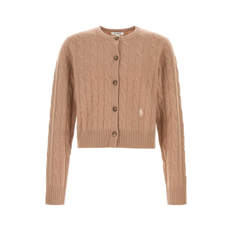 Sporty & Rich Camel Cashmere Blend Cardigan Exterior: Wool Maglieria - Men