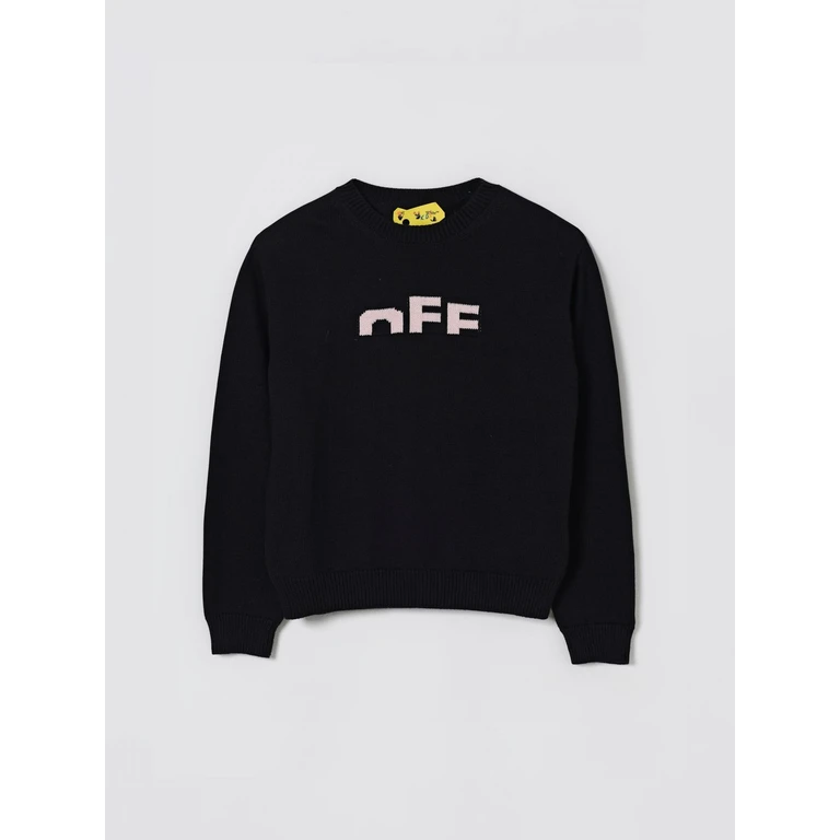 OFF-WHITE KIDS Sweater Kids color Black (OGHE002F25KNI001103C)