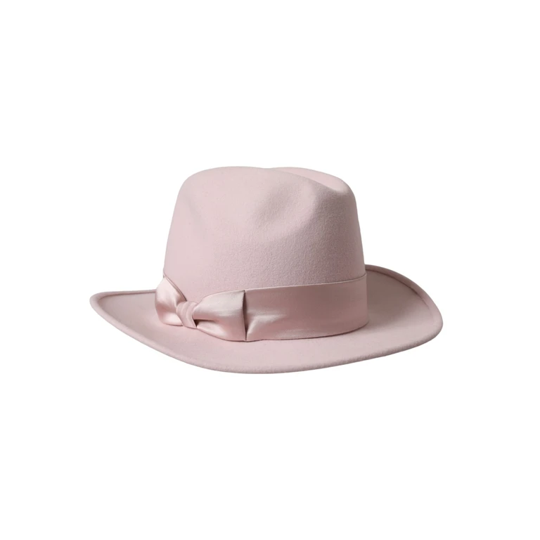 Pink Rabbit Fedora Trilby Women Hat Silk - Women