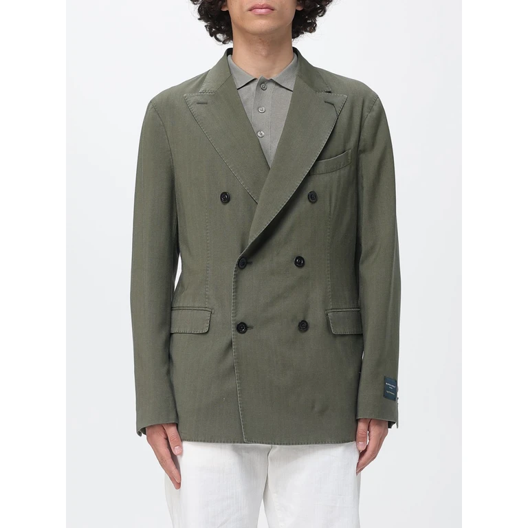 Virgin Wool and Cashmere Double-Breasted Blazer (N4202JSB64190565)