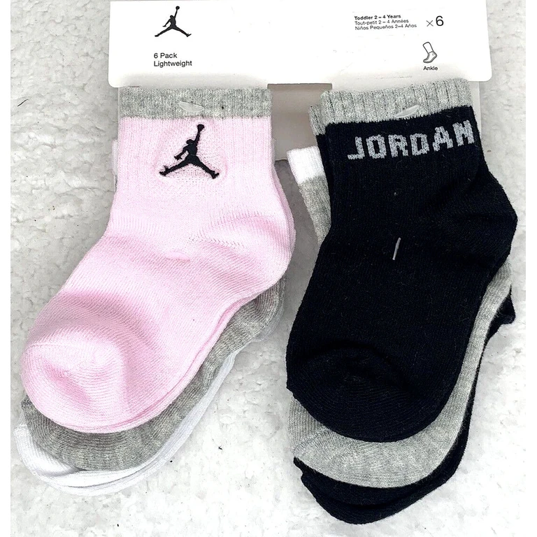 Toddlers Air Jordan 6 Pack Ankle Socks 12/24 Month Socks