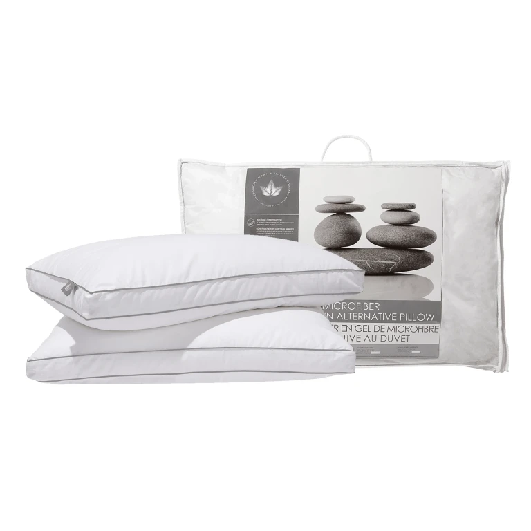Gel Microfiber Down Alternative Pillow, Medium Support 2 Pack