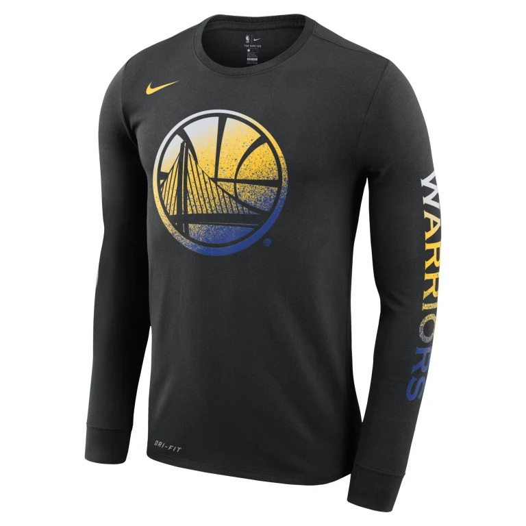 Men's NBA Golden State Warriors Mezzo Print Long Sleeve T-Shirt