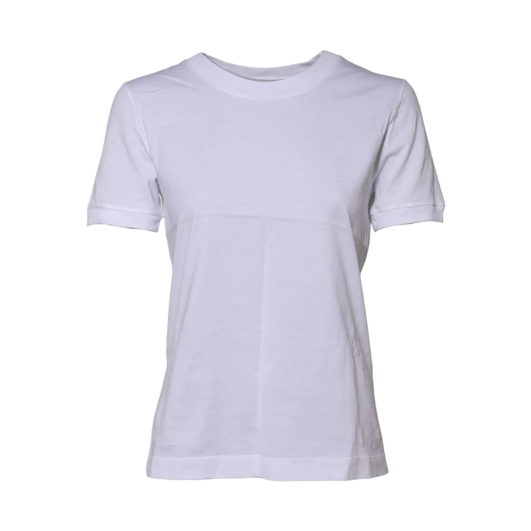 Dolce & Gabbana White Cotton Round Neck Short Sleeves T-Shirt - Women