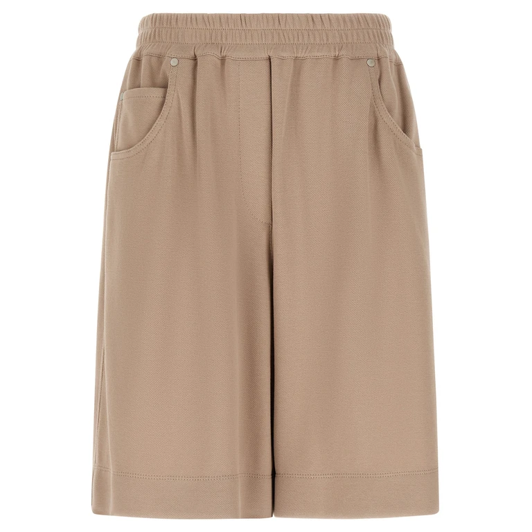 Brunello Cucinelli Brown Cotton Bermuda Shorts - Women