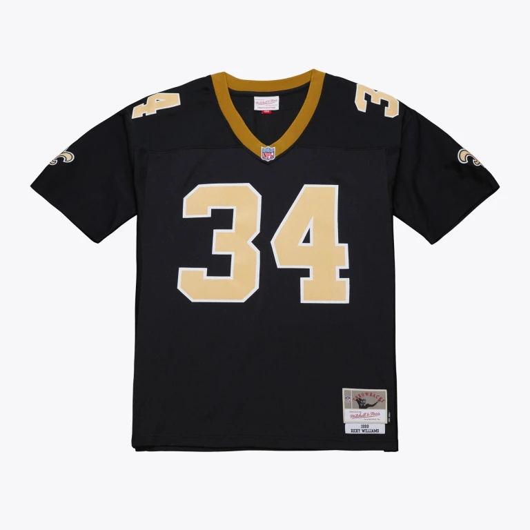 Men's NFL Dark Jersey Saints 1999 Ricky Williams