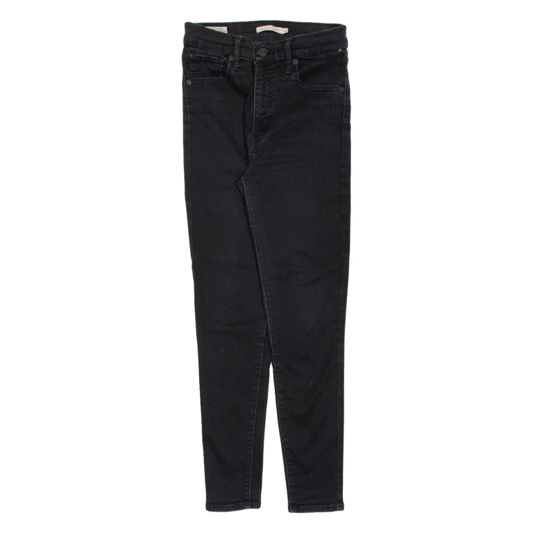 LEVI'S Mile High BIG E Womens Jeans Black Slim Skinny W28 L28