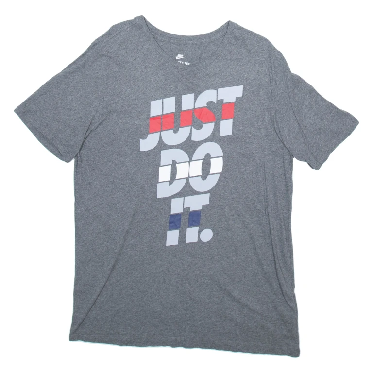 NIKE Mens T-Shirt Grey L