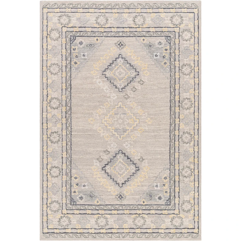 Alena Gray Wool Blend Area Rug - Clearance