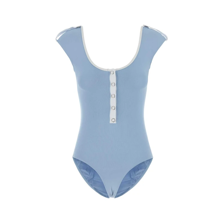 Light Blue Stretch Nylon Ale Swimsuit Lightblue Exterior: Elastane Costumi Da Bagno - Women