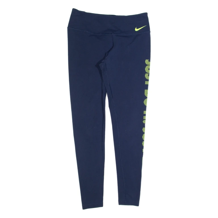 NIKE Womens Leggings Blue Skinny M W28 L26