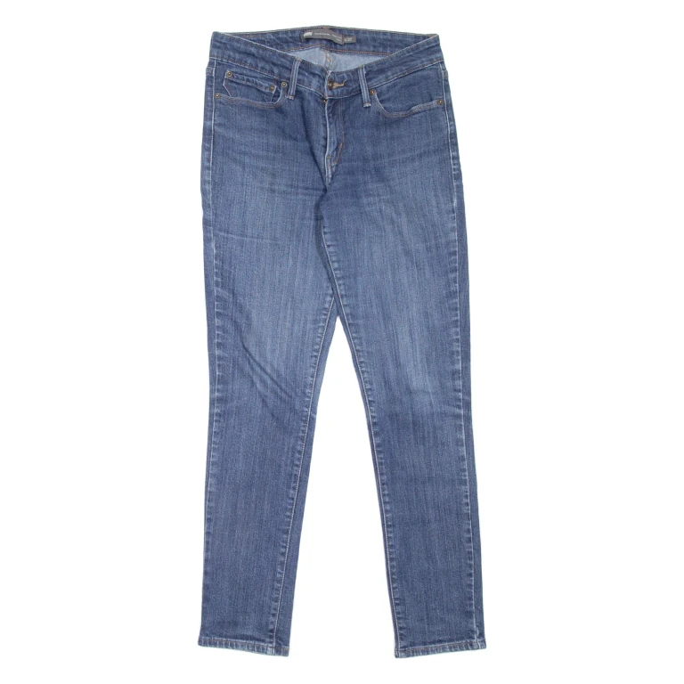 LEVI'S Modern Rise Womens Jeans Blue Slim Skinny Stone Wash W27 L30