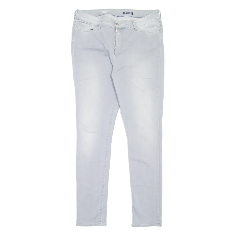 TOMMY HILFIGER Harlem Womens Jeans Grey Slim Skinny Stone Wash W33 L32