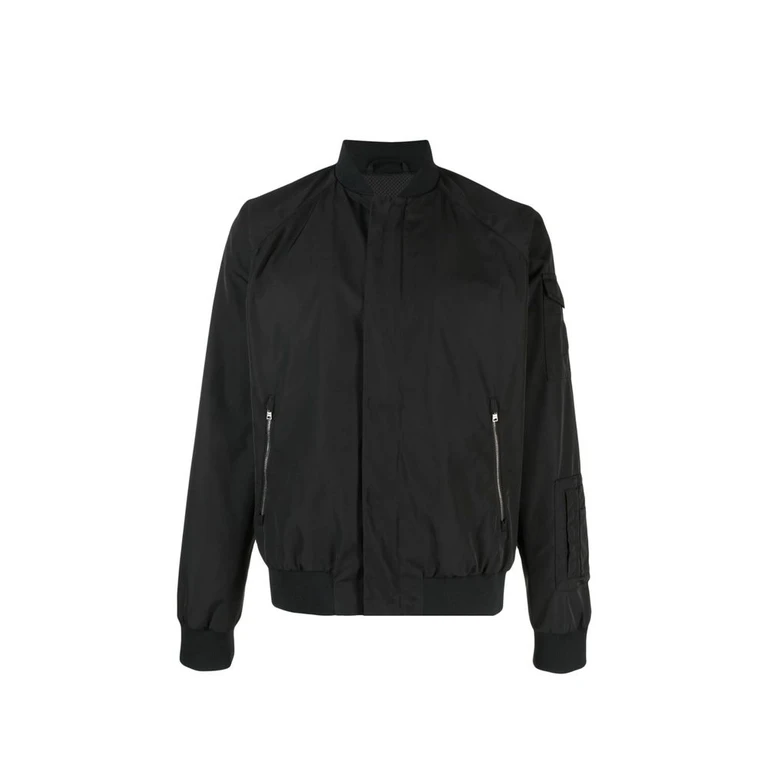 Herno Black Polyester Bomber Clothing - Men