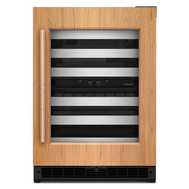 24 in. Panel-Ready Undercounter Wine Cellar w/ 46-Bottle Capacity & Full-Extension Metal-Front Racks in Panel Ready