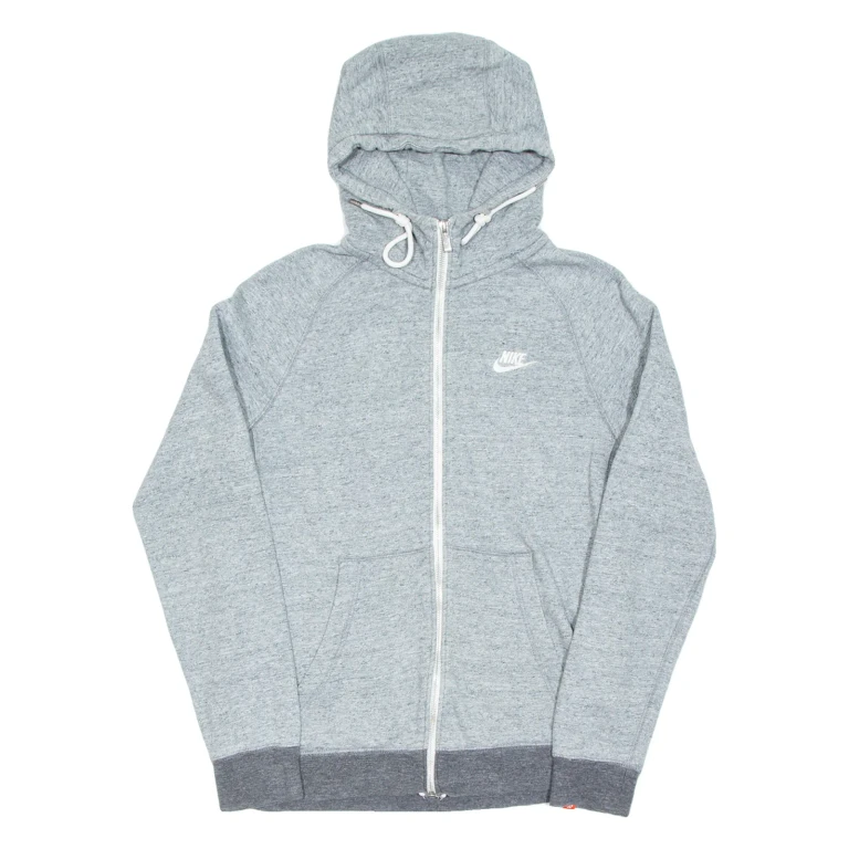 NIKE Mens Grey Hoodie Full Zip S