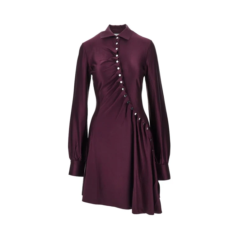 RABANNE Draped jersey mini dress Woman 38
