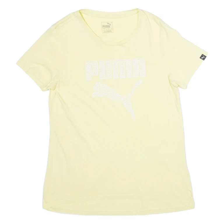 PUMA Womens T-Shirt Yellow L